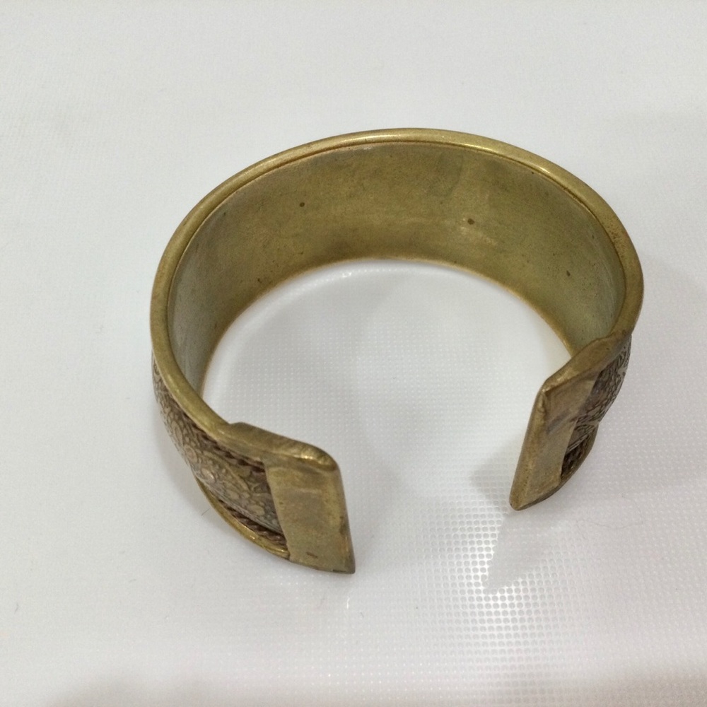 Vintage Brass Cuff Bracelet BOHO Hippie - Picture 5 of 7